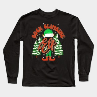 ROCK CLIMBING ELF CHRISTMAS Long Sleeve T-Shirt